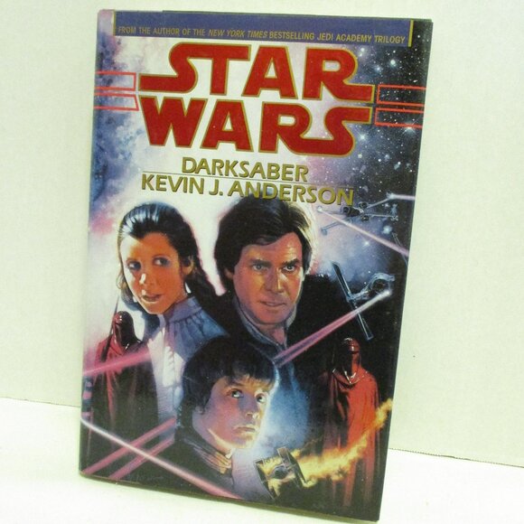 Star Wars Dark Saber Vintage 1995 Medium Black White Reading Book - Picture 1 of 6
